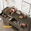 Buenhomino Farmhouse Coffee Bar Cabinet with Barn Doors, 55" Wine Bar Cabinet with Wine Racks and Glass Holder,Large Buffet Sideboard w/ 2 Drawers - 4 of 4