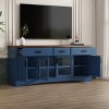 67" Modern TV Stand with Glass Doors,Storage Drawers & Adjustable Shelves,Media Console for Living Room-Baofuwish - 2 of 4