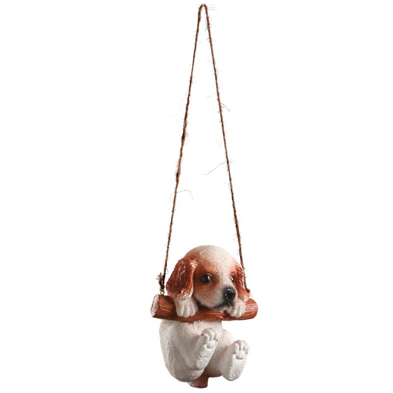 5" Swinging Spaniel Puppy Figurine - National Tree Company, 4 of 8