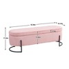 CAVINAS Corduroy Fabric Storage Ottoman Bench with Safety Hinge,Upholstered Storage Ottoman,Storage Bench for Living Room,Bedroom - 3 of 4
