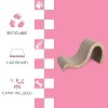 THE LICKER STORE Kona Modern Cardboard Double-Sided Wave Cat Scratcher with Catnip - 3 of 4