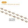 Unique Bargains Brass Bulk Smooth Decoration Rhinestone Chain for Jewelry Making DIY - 3 of 4
