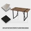 VYNXARIA 55in Wood Colour Dining Table and Modern Dining Chair Set of 4,Mid Century Wooden Kitchen Table Set - 3 of 4