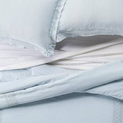 Crochet Trim Linen Blend Comforter Set Simply Shabby Chic Target