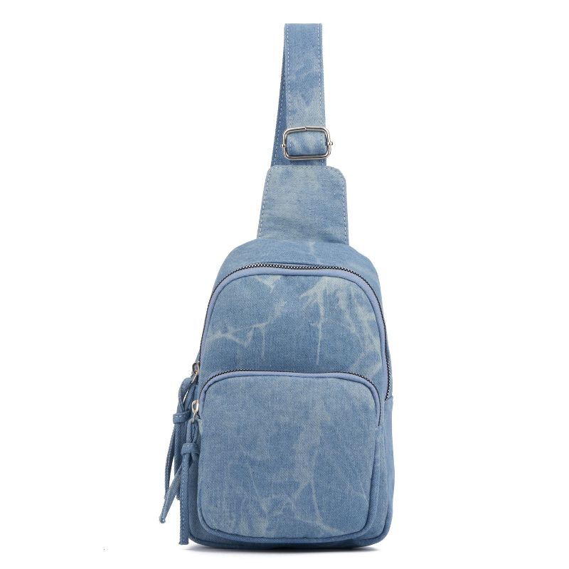 Olivia Miller -Women's-Sling Bag - Denim Blue  - BLUE/ DENIM, 1 of 8