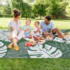 Waterproof Outdoor Reversible Rug, Boho Leaves Plastic Straw Mat for Patio, RV, Deck, or Beach - 3 of 4