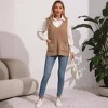Women's Casual Sleeveless Sweater Vest Soft V-Neck Tank Top with Pockets Lightweight Vest - 4 of 4
