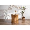 NicBex Nesting Coffee Table Set of 2, Textured Cylinder End Side Tables, Vintage Modern Style for Living Room Office Balcony Yard - 4 of 4