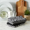 Design Imports Black Damask Mf Dishtowel Set/4 - 4 of 4