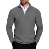 COOFANDY Men's Quarter Zip Sweaters Slim Fit Lightweight Knitted Mock Neck Pullover Casual Polo Sweaters - 4 of 4