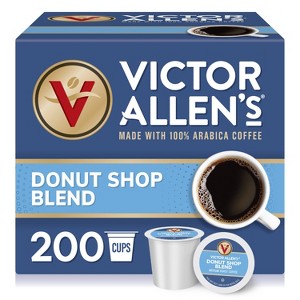 Victor Allen's Coffee Donut Shop Blend Single Serve Medium Roast Coffee Pods - 200ct - 1 of 4