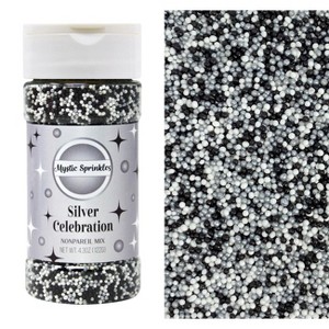 Mystic Sprinkles Silver Celebration Nonpareil Mix 4.3oz - 1 of 4