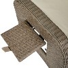 Emma and Oliver Aritzo Wicker Rattan Patio Recliner Lounge Chair with Side Flip-Up Table for Indoor/Outdoor Use - 3 of 4