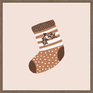 Amanti Art Xmas Stocking by Orara Studio Canvas Wall Art Print Framed 22-in. W x 22-in. H. - 1 of 4
