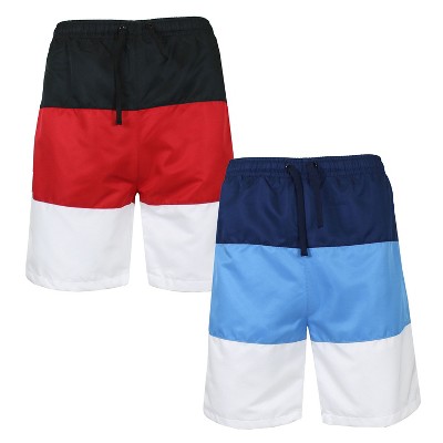 black/red/white & navy/light blue/white