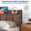 Lusimo Bed Frame King Upholstered Platform Bed with Storage Headboard and Charging Station - 4 of 4