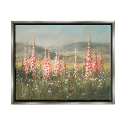 Stupell Industries Flower Blossoms Vast Rural Meadow Framed Canvas