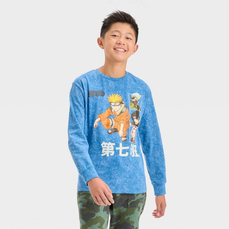 Boys&#39; Naruto Long Sleeve Graphic T-Shirt - art class&#8482; Blue, 1 of 4