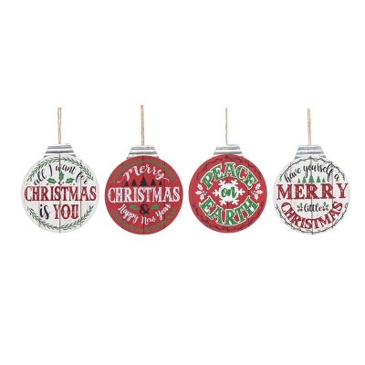 C&F Home Rustic Christmas Ornament, A/4