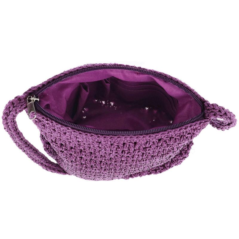 CTM Women's Crochet Crossbody Handbag, 2 of 5