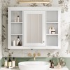 Okak Modern Wall Mounted Bathroom Cabinet with Mirror & 6 Open Shelves,Medicine Cabinet Mirror Cabinet for Bathroom - 4 of 4