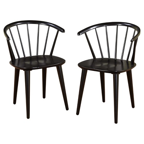 Set Of 2 Dining Chair Wood/Black : Target