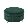 CAVINAS 31.5" Round  Storage Ottoman with Reversible Lid,Multi-Functional Velvet Footstool,Tufted Pumpkin-shape Storage Bench for Bedroom,Office - 2 of 4