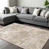 HomeRoots 7' X 10' Sand And Light Blue Geometric Area Rug - 2 of 4