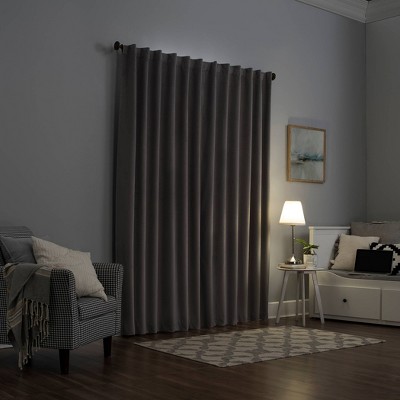 Gray Velvet Blackout Thermal Back Tab Curtain Panel