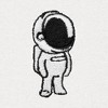 Dalix Astronaut Embroidered Short Soft Fleece Relaxed Drawstring Fit Lounge Mens - 2 of 4