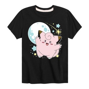Boys' - Pokémon - Clefairy Moon Stars Short Sleeve Graphic T-Shirt - 1 of 4