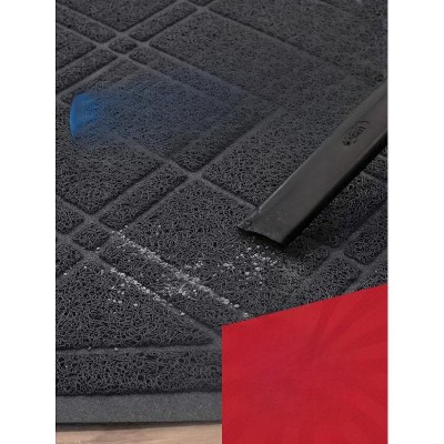 Extra Large Black PVC Cat Litter Trapping Mat, 35 x 24 Inches