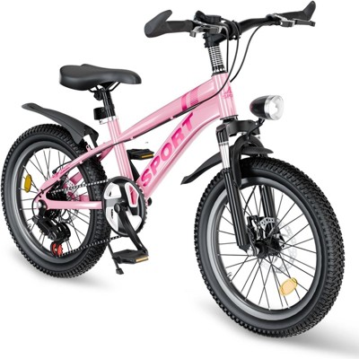 YONWAY Mountain Bike for Kids Ages 7-12 with Dual Disc Brakes, 7 Speeds, Shock Absorber for Boys & Girls