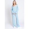 PinkBlush Light Blue Ribbed Soft Knit Long Sleeve Maternity Pajama Set - 4 of 4
