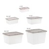 IRIS 8pk 4.25 Gallon Snap Top Plastic Storage Box Clear with Gray Lid: Stackable Utility Tubs for Shoes & Organization - 4 of 4