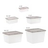 IRIS 8pk 4.25 Gallon Snap Top Plastic Storage Box Clear with Gray Lid - image 4 of 4