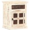 vidaXL Bedside Cabinet White Solid Mango Wood 15.7x11.8x19.7 in - 2 of 4