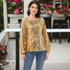 Anna-Kaci Women's Sequin Party Tie Waist Sweatshirt Pullover Top - 4 of 4