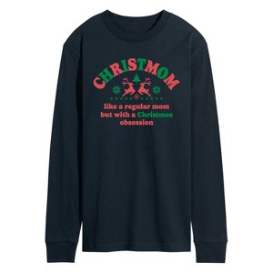 Men's - Instant Message - Christmom Long Sleeve Graphic T-Shirt - 1 of 4