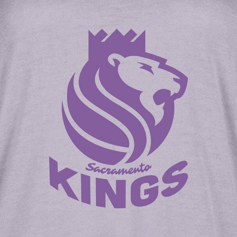 NBA Sacramento Kings Women&#39;s Short Sleeve Vintage Logo Tonal Crew T-Shirt, 4 of 5