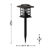 Flash Furniture Halsey 8 Pack Brown Lantern Style LED Solar Lights Weather Resistant Outdoor Solar Powered Lights for Pathway, Garden, & Yard - 4 of 4