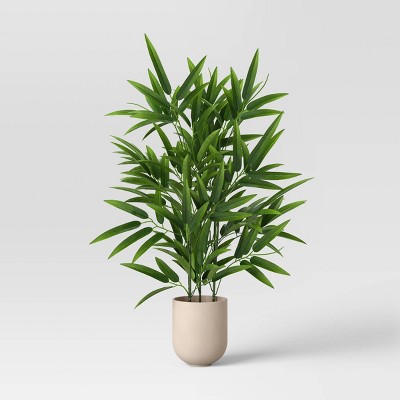 Artificial Large Bamboo Plant in Ceramic Pot Green/White - Project 62™