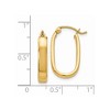 Black Bow Jewelry 3.5mm, 14k Yellow Gold U-Shaped Hoop Earrings, 19mm (3/4 Inch) - 4 of 4