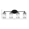 Toltec Lighting Capri 4 - Light Vanity in  Matte Black with 4" Onyx Swirl Shade - 2 of 2