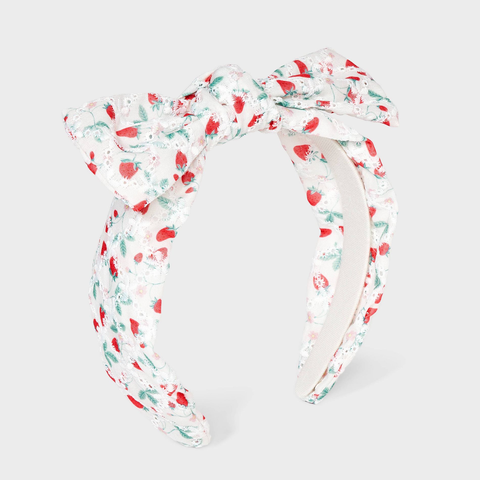 Girls' Headband Strawberry Printed Eyelet - Cat and Jack™