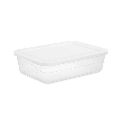 Photo 1 of 28qt Clear Under Bed Storage Box White - Room Essentials