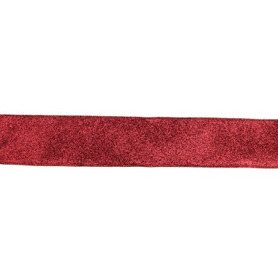 Northlight Shimmering Red Solid Christmas Wired Craft Ribbon 2.5" x 16 Yards