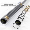 Naysaye Weight Bars Olympic Bar Solid Chrome with Knurled Grip and Rotating Sleeves for Home Gym and Living Room Use, Silver, 88.58"*3.54"*3.54" - 2 of 4