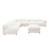 CAVINAS Modern Sectional Sofa with 6 Seats and 1 Ottoman,Convertible Modular Couch with Under-Sofa Storage,Couch for Living Room,2x Corner,White - 2 of 4