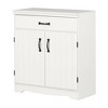 South Shore Farnel Cabinet Pure White : Laminated Particle Board, 2 Shelves, 1 Drawer, CARB Certified - 2 of 4